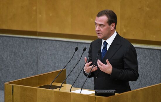 Russia Medvedev Parliament