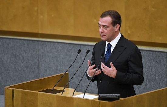 Russia Medvedev Parliament