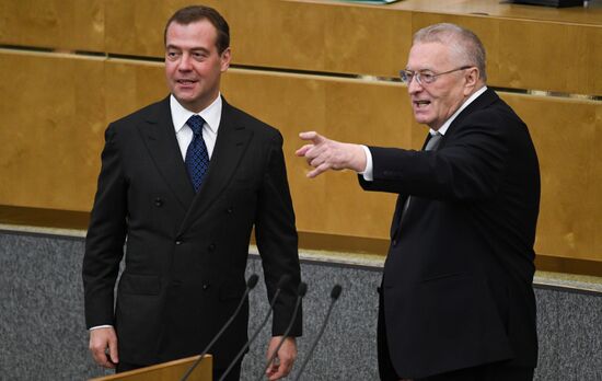 Russia Medvedev Parliament