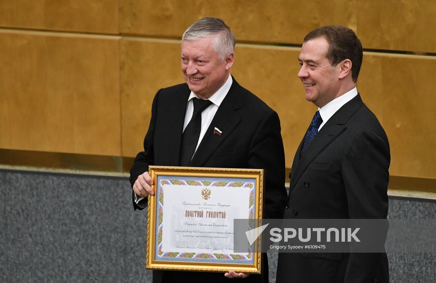 Russia Medvedev Parliament