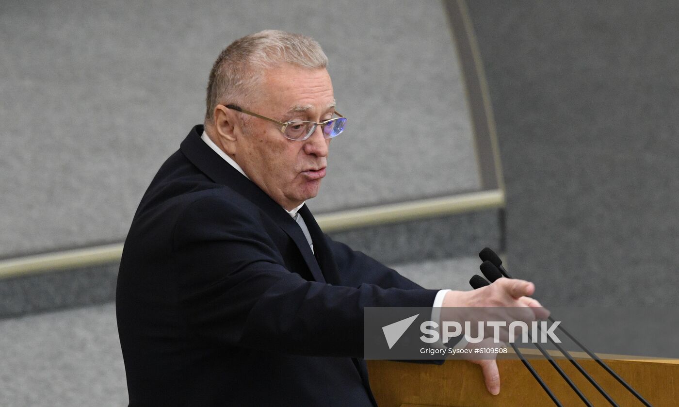 Russia Medvedev Parliament