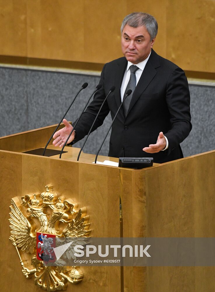 Russia Medvedev Parliament