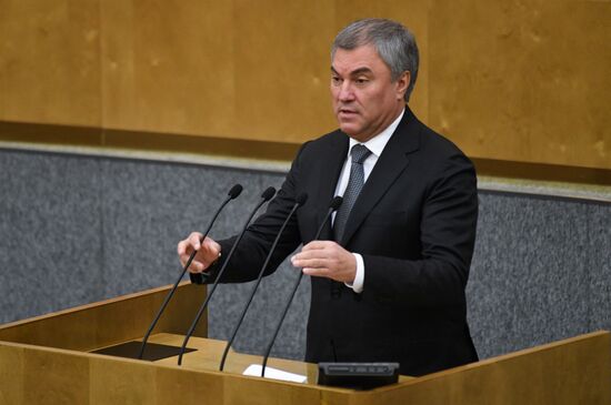 Russia Medvedev Parliament