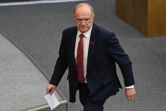 Russia Medvedev Parliament