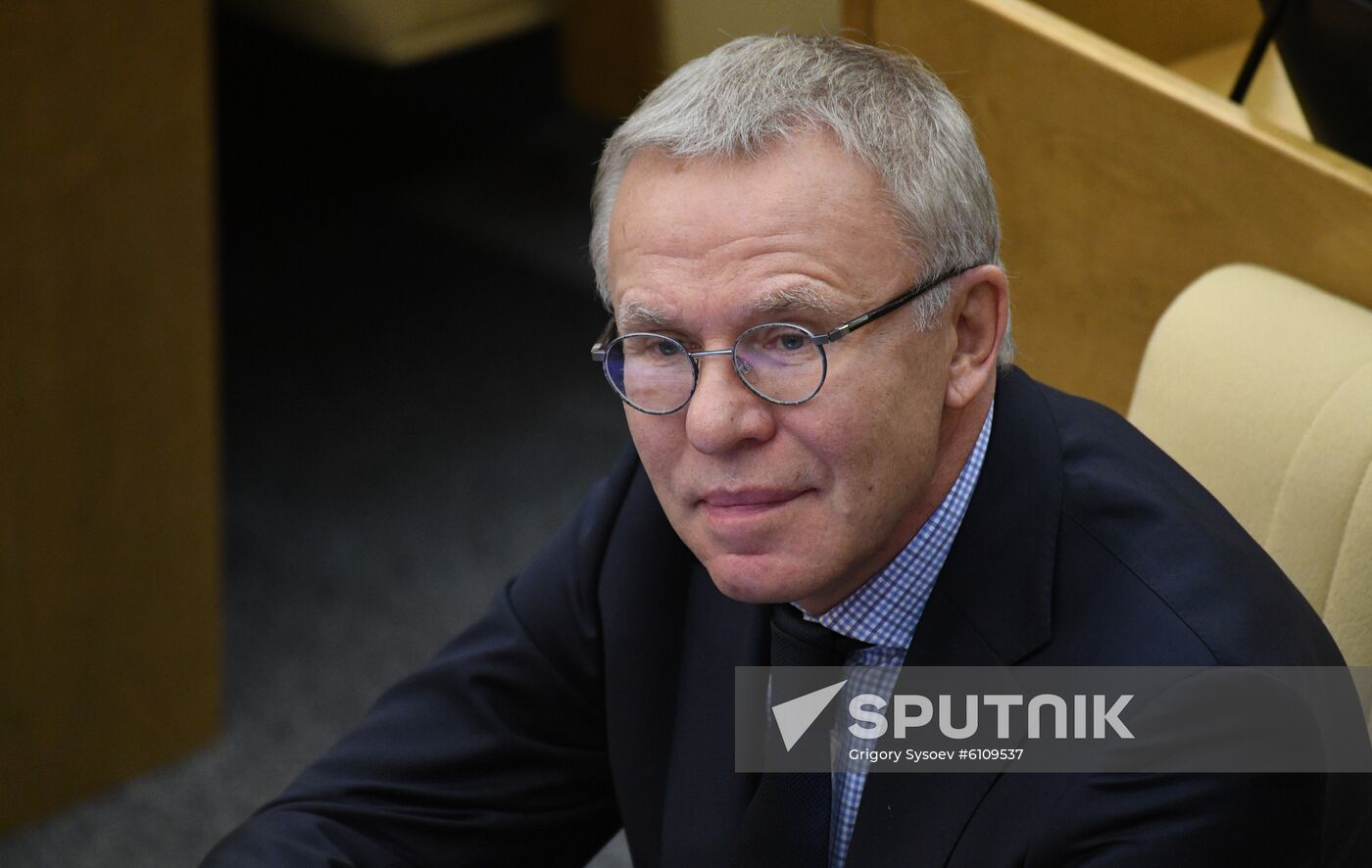 Russia Medvedev Parliament