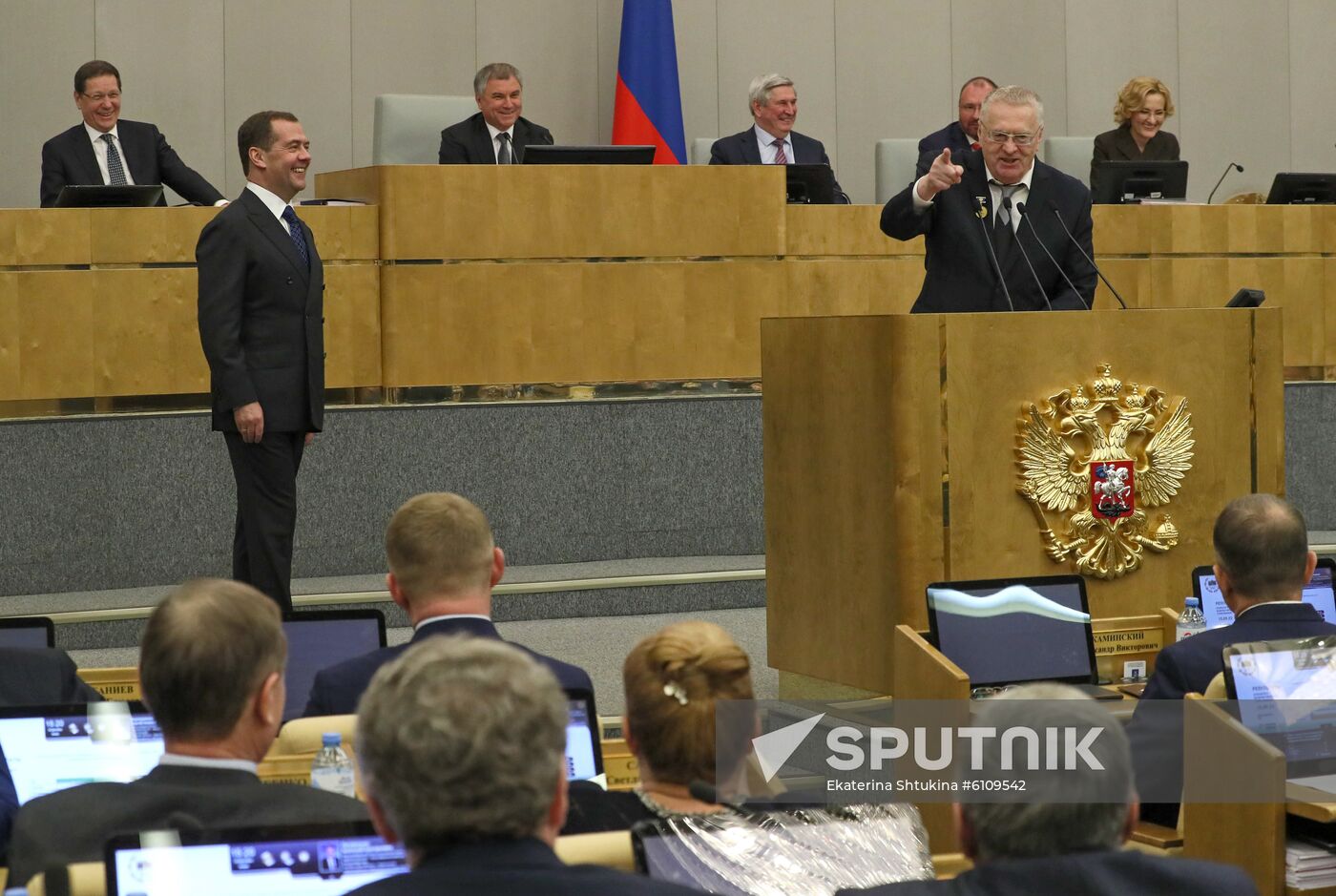 Russia Medvedev Parliament