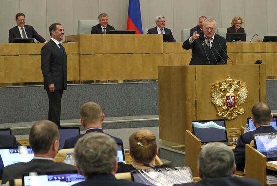Russia Medvedev Parliament