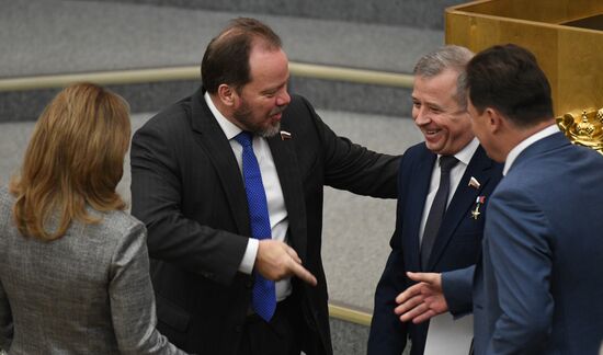 Russia Medvedev Parliament