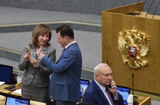 Russia Medvedev Parliament