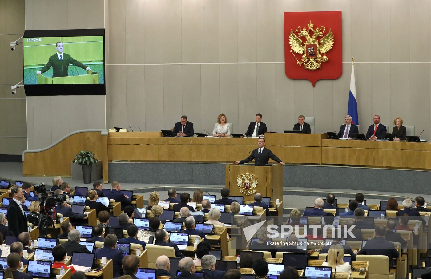 Russia Medvedev Parliament