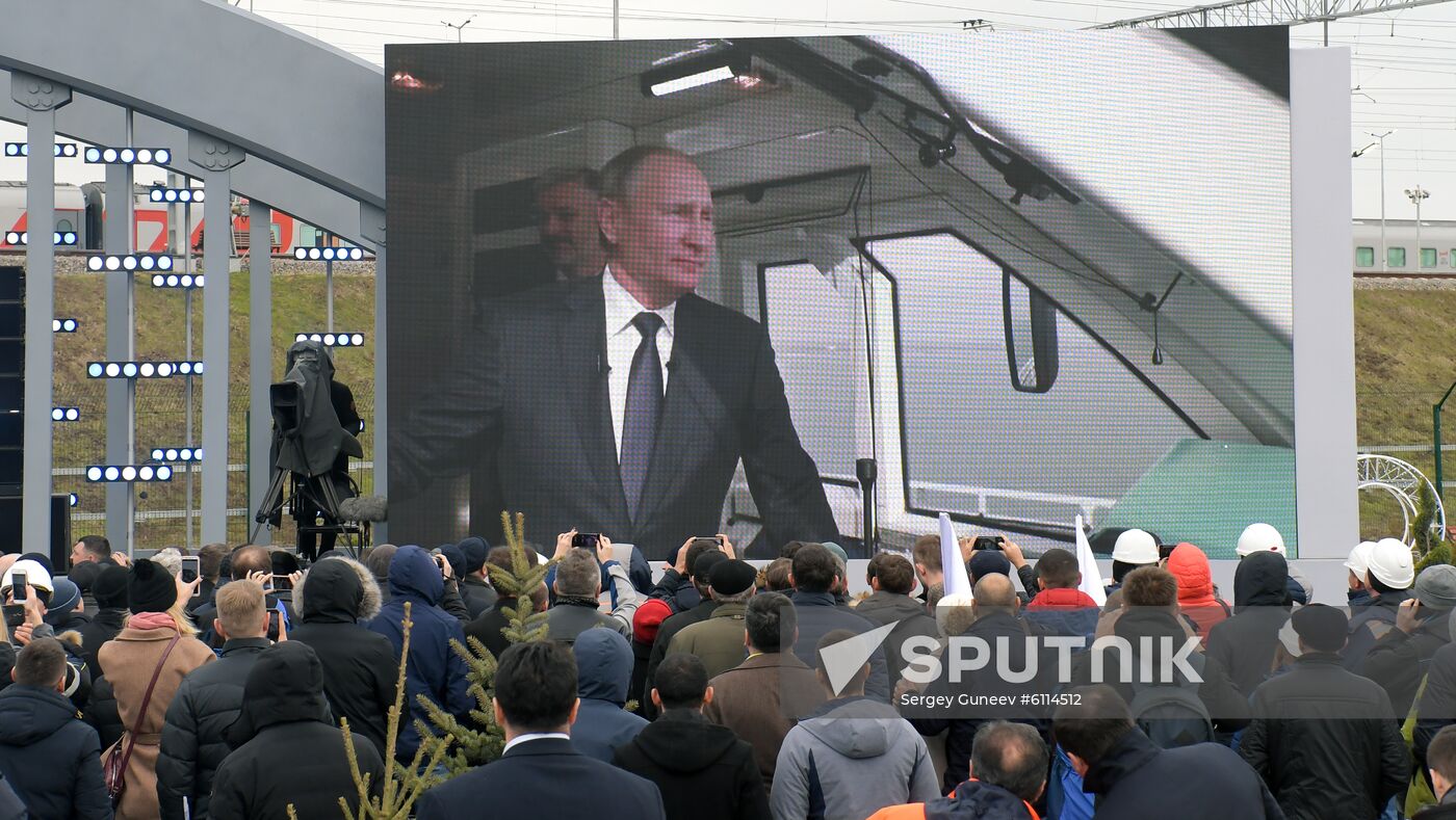 Russia Putin Crimea Railway Bridge