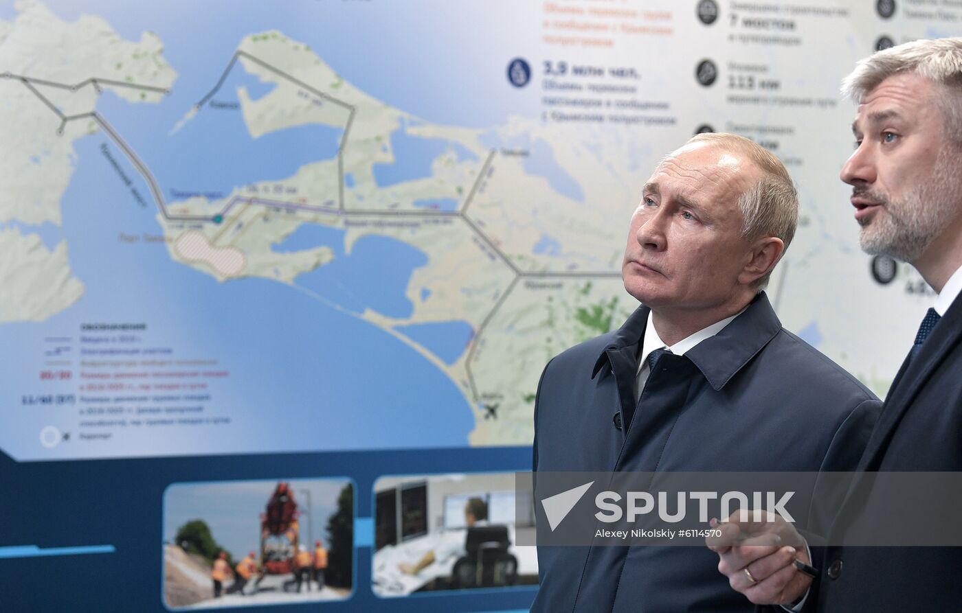 Russia Putin Crimea Railway Bridge