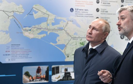 Russia Putin Crimea Railway Bridge 