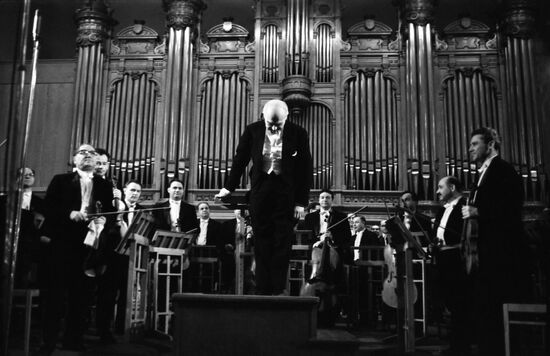 Polish conductor Paul Kletzki performs in Moscow