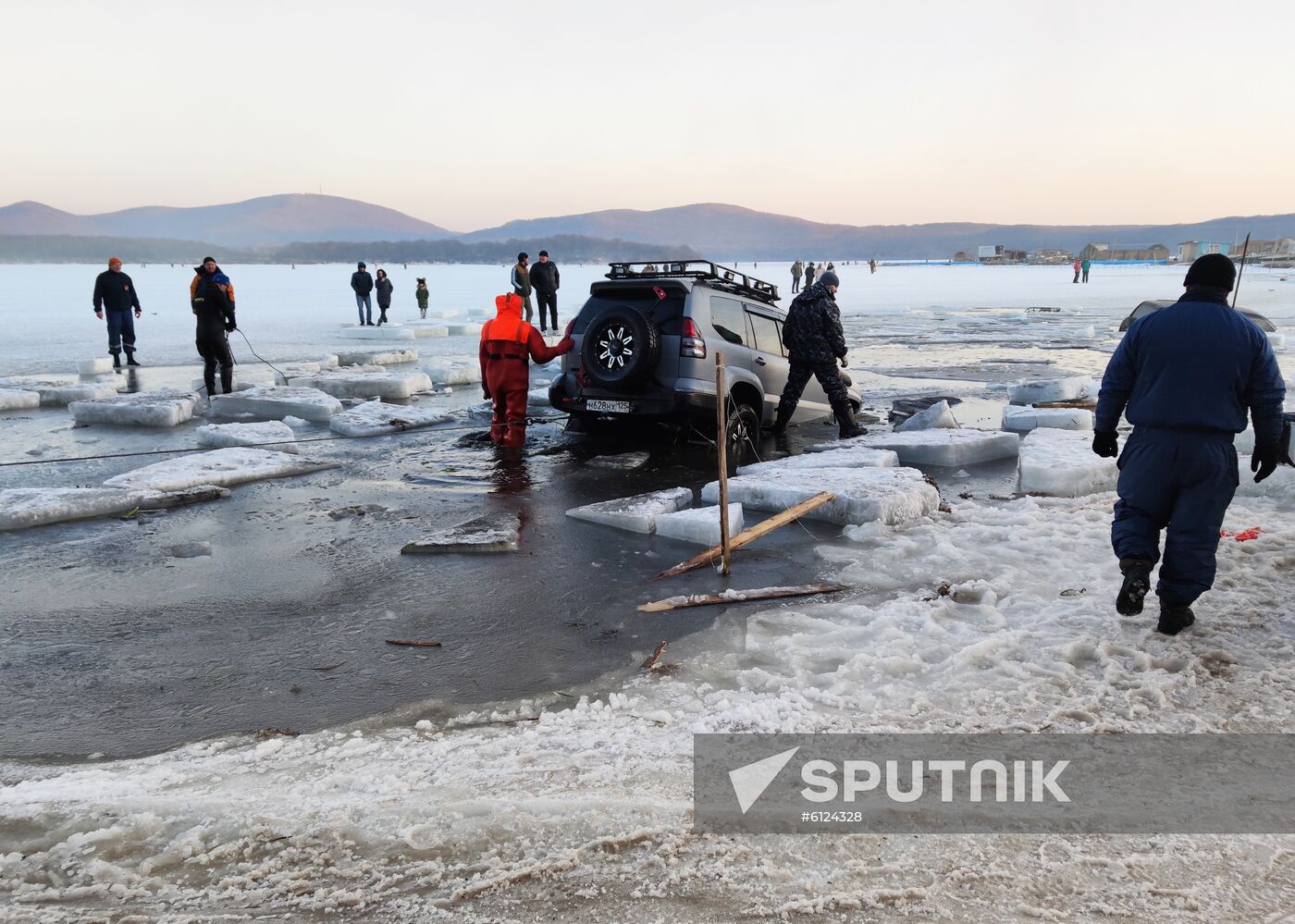Russia Cars Mass Sinking