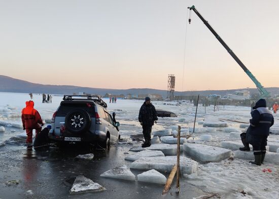 Russia Cars Mass Sinking
