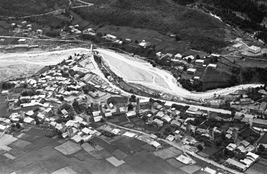 Mestia town in Upper Svanetia