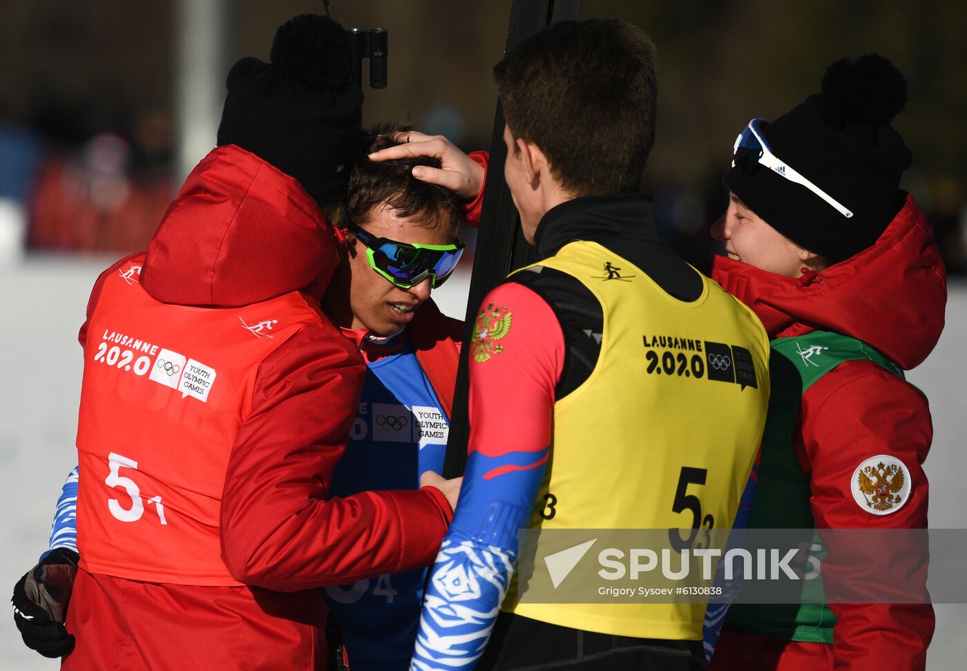 Switzerland Youth Olympic Games Biathlon Mixed Relay