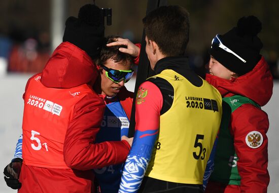 Switzerland Youth Olympic Games Biathlon Mixed Relay