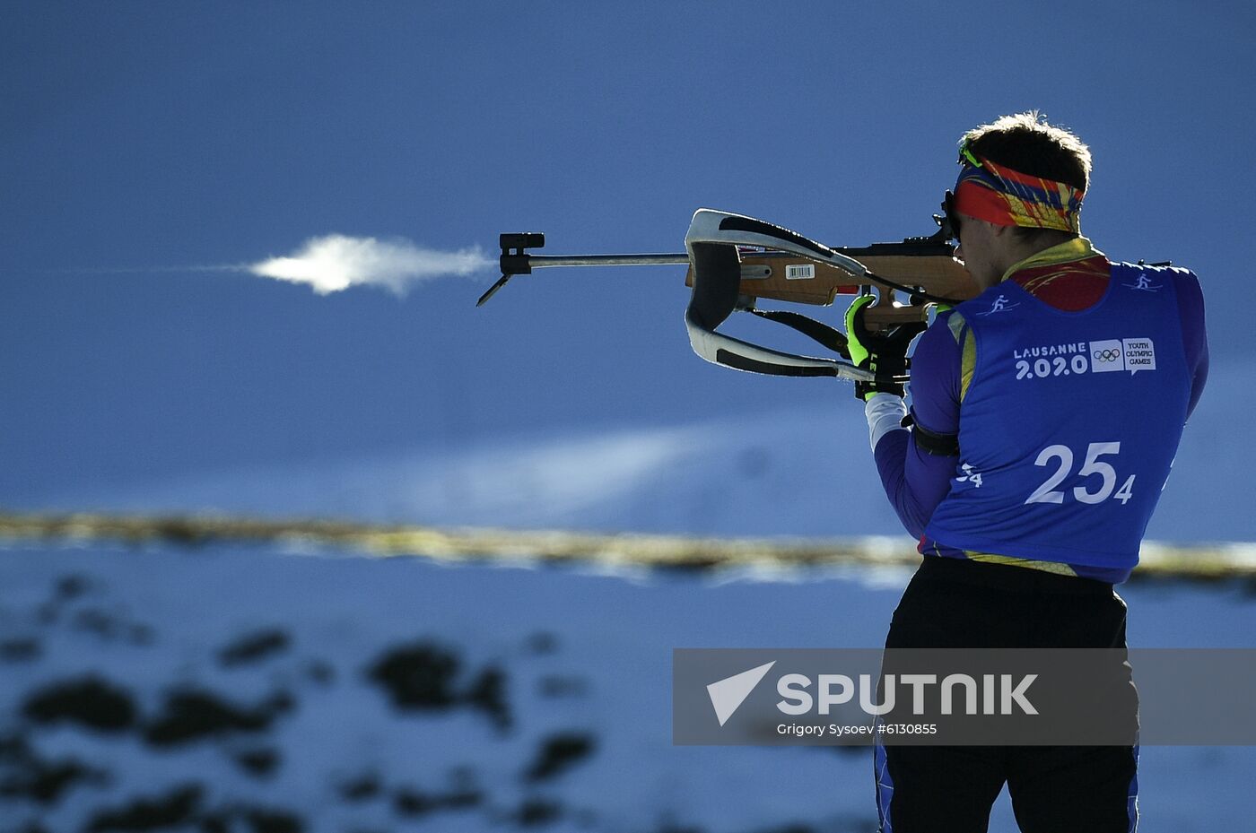 Switzerland Youth Olympic Games Biathlon Mixed Relay