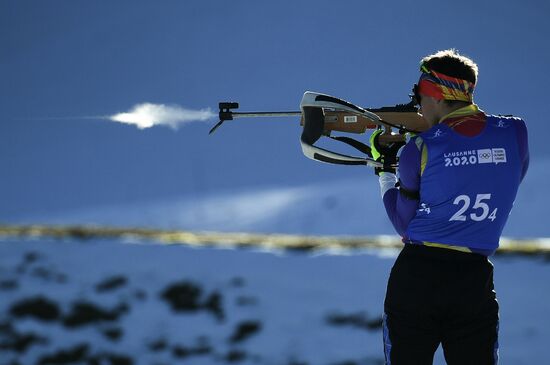 Switzerland Youth Olympic Games Biathlon Mixed Relay