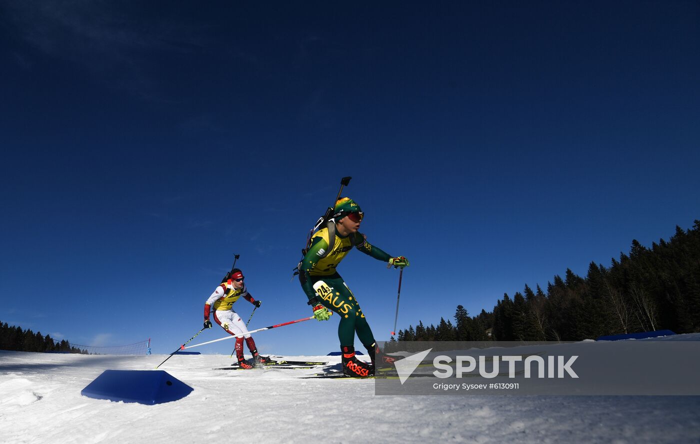 Switzerland Youth Olympic Games Biathlon Mixed Relay