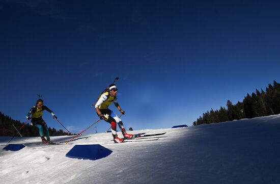 Switzerland Youth Olympic Games Biathlon Mixed Relay