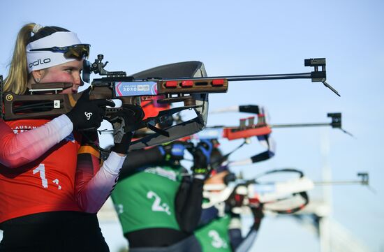 Switzerland Youth Olympic Games Biathlon Mixed Relay