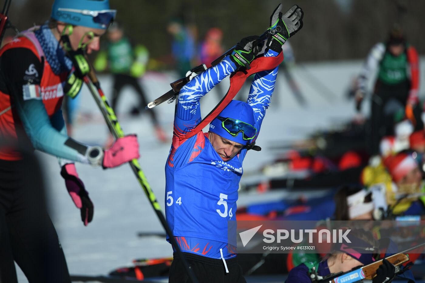 Switzerland Youth Olympic Games Biathlon Mixed Relay