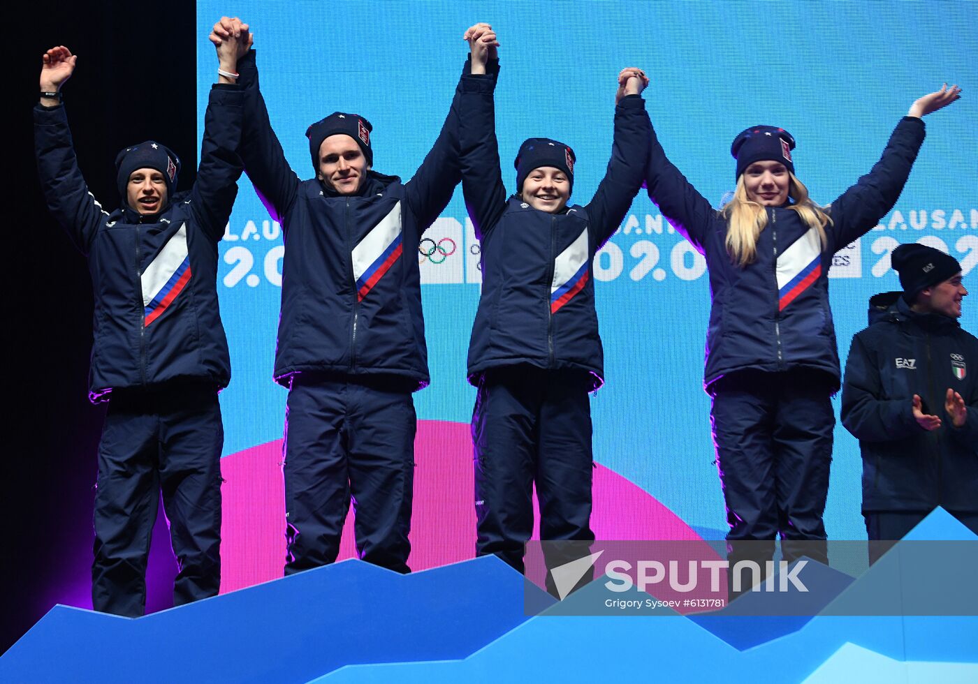 Switzerland Youth Olympic Games Biathlon Mixed Relay