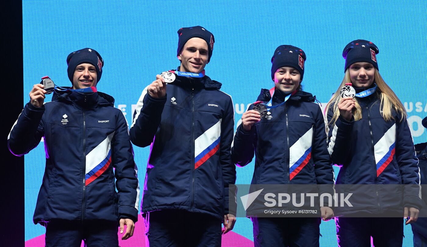 Switzerland Youth Olympic Games Biathlon Mixed Relay