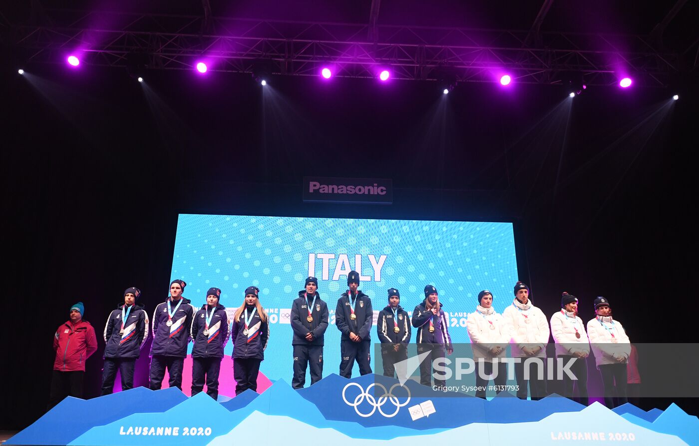 Switzerland Youth Olympic Games Biathlon Mixed Relay