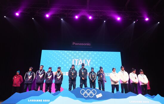 Switzerland Youth Olympic Games Biathlon Mixed Relay