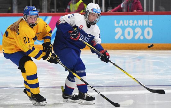 Switzerland Youth Olympic Games Ice Hockey Women Sweden – Slovakia