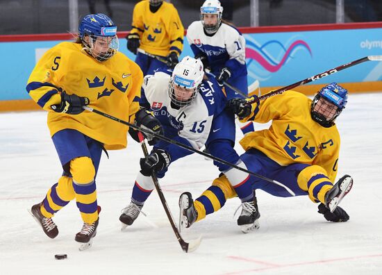 Switzerland Youth Olympic Games Ice Hockey Women Sweden – Slovakia