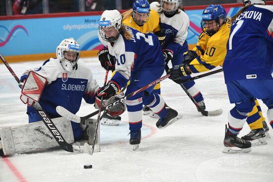 Switzerland Youth Olympic Games Ice Hockey Women Sweden – Slovakia