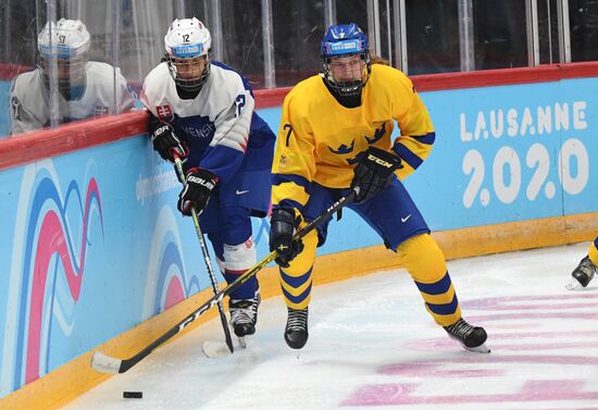 Switzerland Youth Olympic Games Ice Hockey Women Sweden – Slovakia