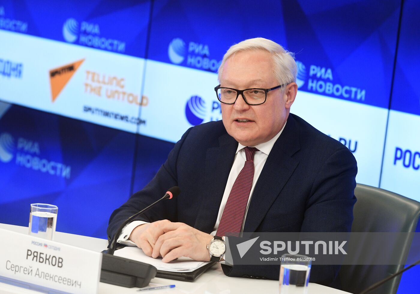 News conference by Russian Sherpa in BRICS Sergei Ryabkov at Rossiya Segodnya