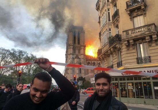 France Notre Dame Cathedral Fire
