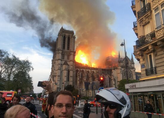 France Notre Dame Cathedral Fire