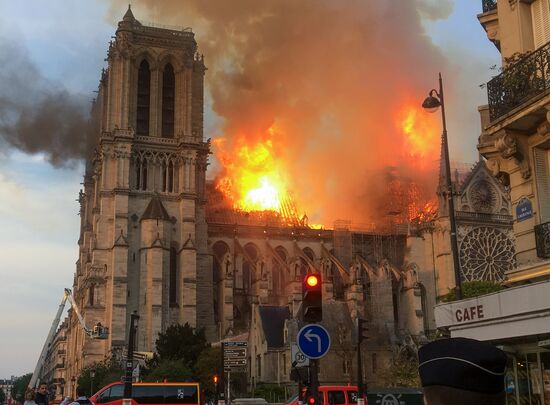 France Notre Dame Cathedral Fire