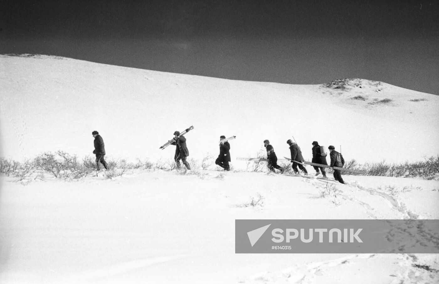 Team of geologists in Chukotka