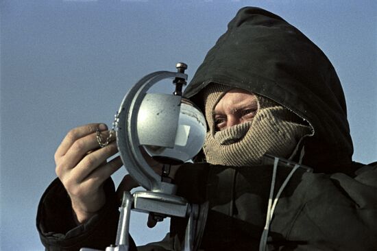 Soviet scientific research station Vostok in Antarctica