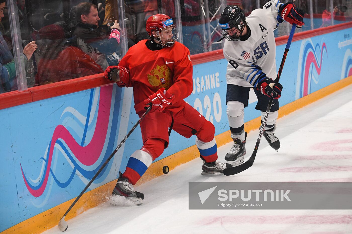 Switzerland Youth Olympic Games Ice Hockey Men Russia - US