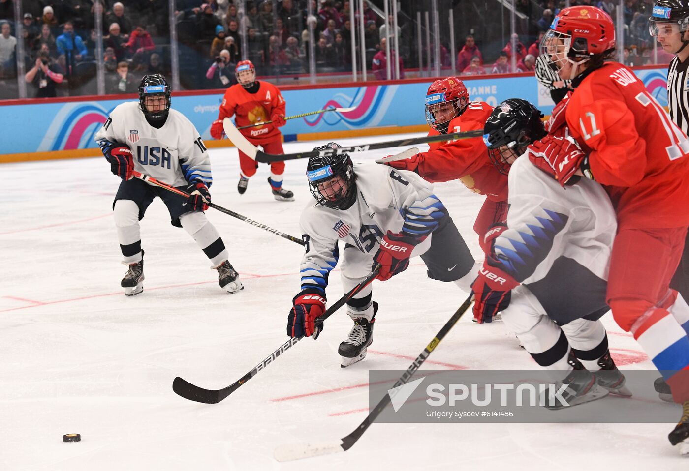 Switzerland Youth Olympic Games Ice Hockey Men Russia - US