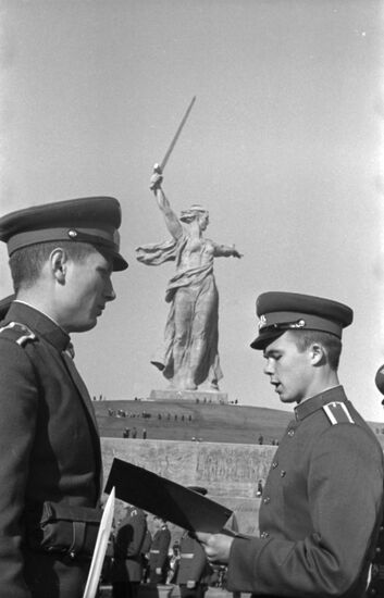 Taking military oath on Mamayev Hill