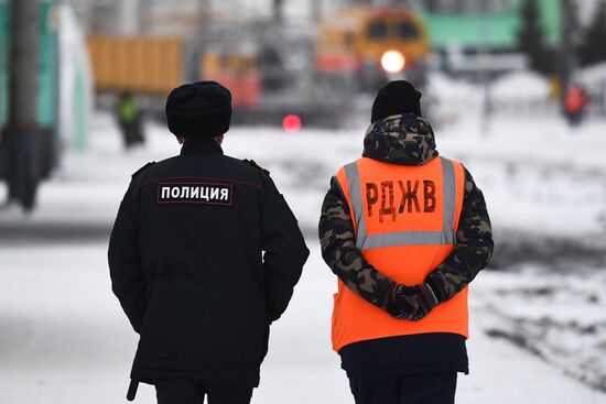 Railway station in Novosibirsk