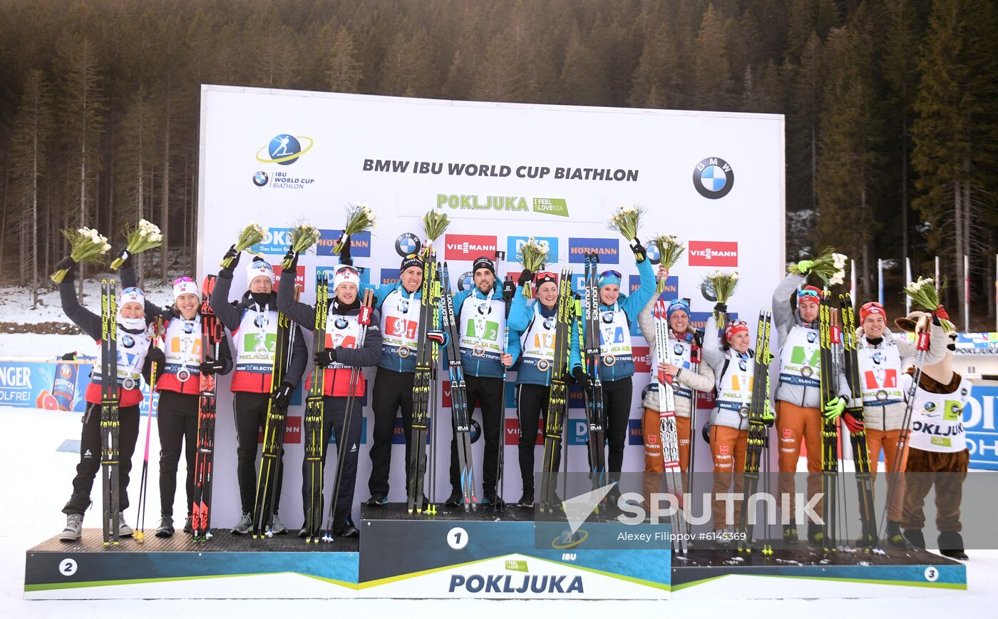 Slovenia Biathlon World Cup Mixed Relay