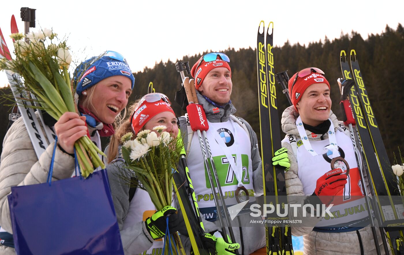 Slovenia Biathlon World Cup Mixed Relay