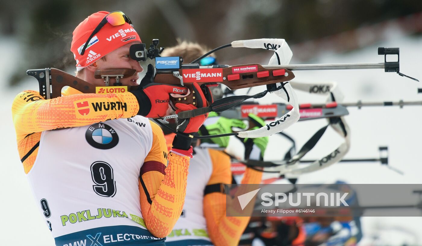 Slovenia Biathlon World Cup Men Mass Start